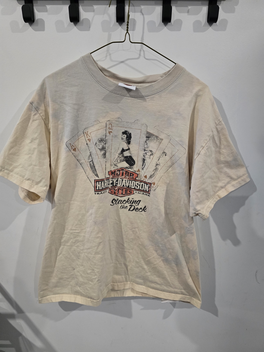 Harley-Davidson "Stacking the Deck" Graphic Tee - Cream